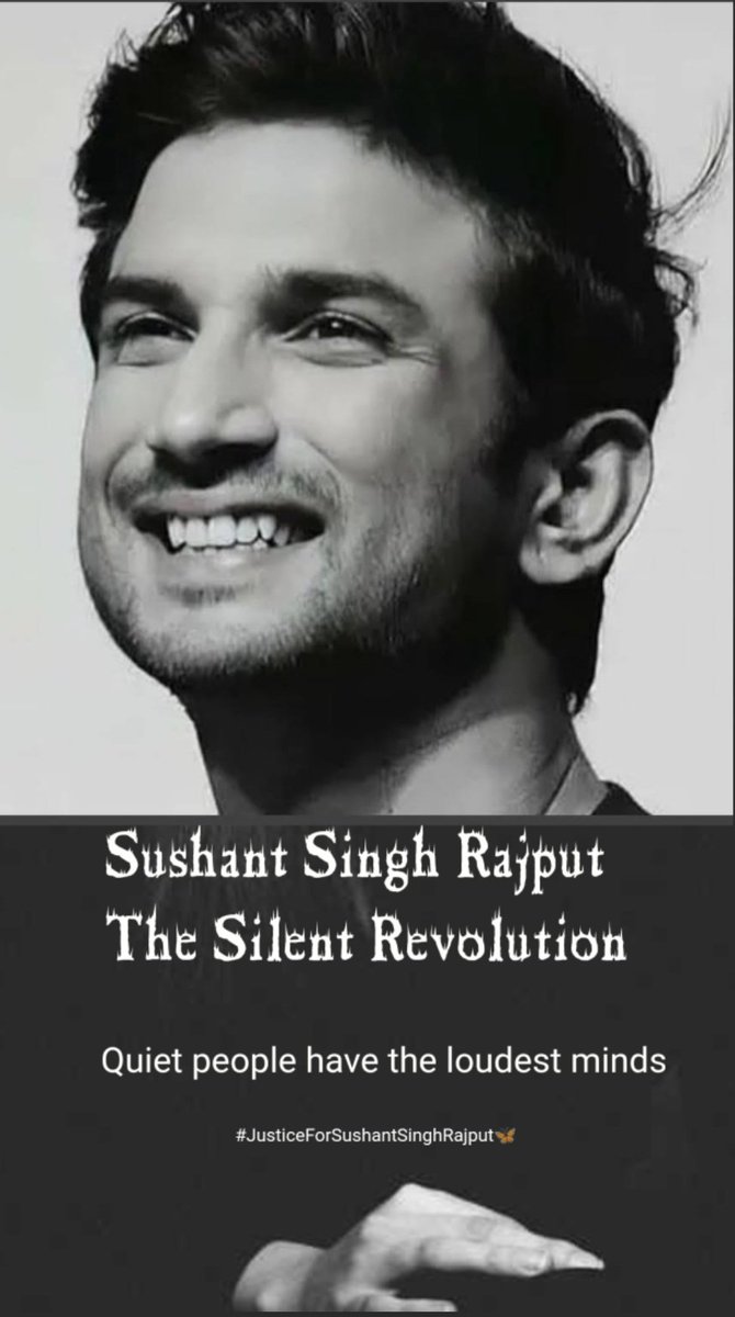 When No Buddy Stand For You That's The Time You Have The Stand For Yourself @itsSSR 💖💫🌠🦋✨ This smile needs to be intact & it will be intact & it's a promise to You @itsSSR..💖💫🦋✨🌠 #JusticeForSushantSinghRajput𓃵 RoopKShah Statement InSSRCase