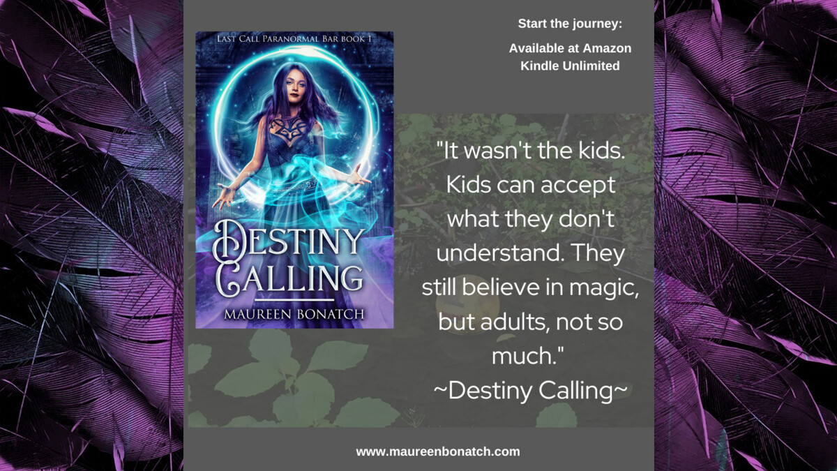 The terrible food or cheap drinks at this bar won't kill you, but Hope's touch might. Indulge in your magical happy hour today by checking out Destiny Calling! 🍹🥂 #amreading #urbanfantasy #fantasy #magic #paranormal rpb.li/823aK