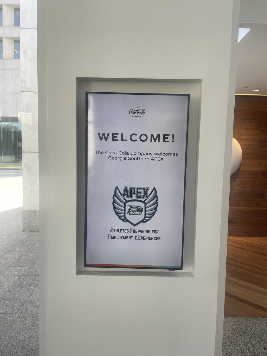 GSAthletics APEX (@gsathleticsapex) on Twitter photo Here we go!
Atlanta Career Tour underway!
1st Stop Coke π
<a href="/GSAthletics/">Georgia Southern Athletics</a> #leadership Here we go!
Atlanta Career Tour underway!
1st Stop Coke π
<a href="/GSAthletics/">Georgia Southern Athletics</a> #leadership