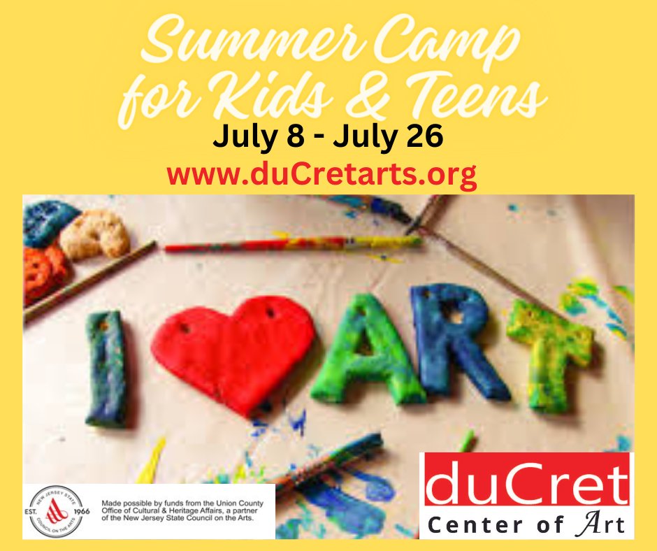 #art #artcenter #duCret #summer #arteducation #artscene #classesforkids #classesforteens #summercamp #fun #creative #skill #thingstodo #plainfieldnj