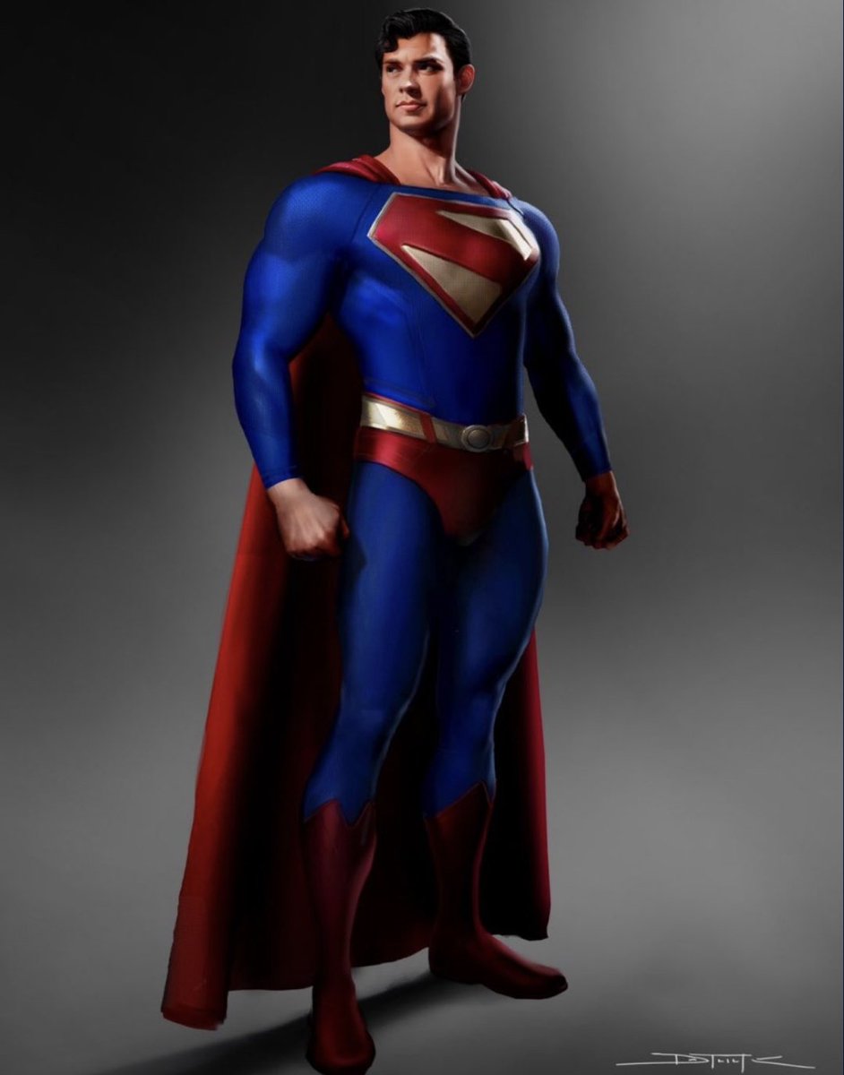 @JamesGunn I 'HOPE' that @corenswet 's Superman suit looks like this, This concept art is absolutely beautiful!!!. #DC #DCU #Superman #SupermanLegacy #jamesgunn #davidcorenswet #fyp