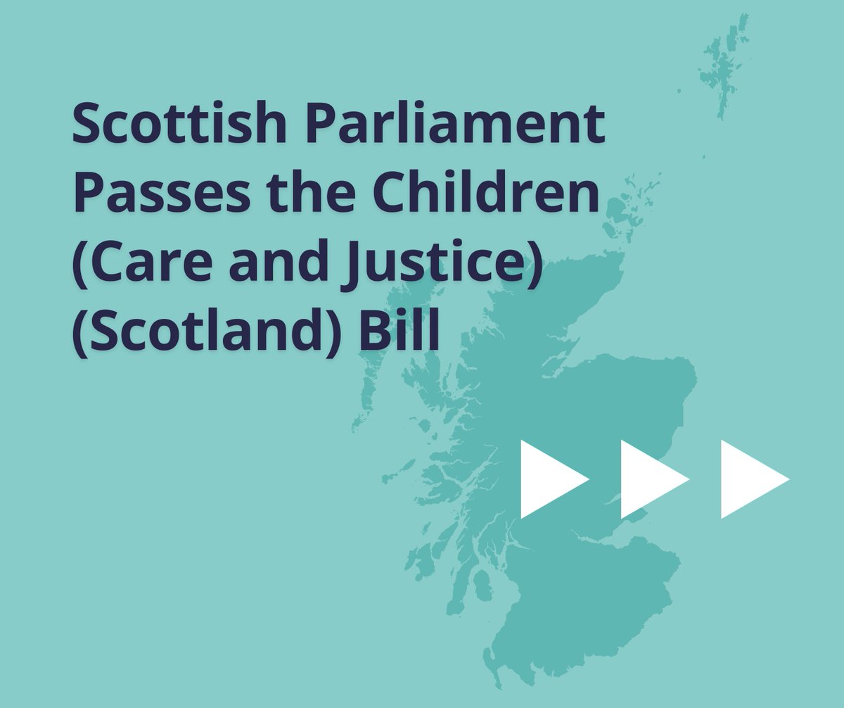 Today, <a href="/ScotParl/">Scottish Parliament</a> passed the Children (Care and Justice) (Scotland) Bill, taking a significant step forward for Scotland to #KeepThePromise.
