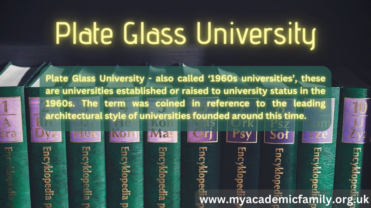 Do you know what Plate Glass Universities are? Here's this week's entry from our #Encyclopedia of #University Terms. #StudentSupport #StudentSuccess #UniLife