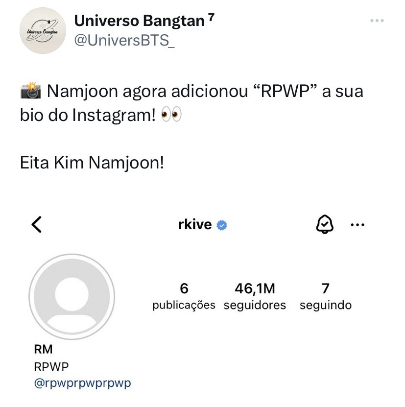 UniversBTS_'s tweet photo. 📸 Agora descobrimos o que o “RPWP” significava!!

“Right Place, Wrong Person”

KIM NAMJOON SEMPRE SENDO UM GÊNIO!
Tava bem na nossa cara! 😂💖

RM IS COMING
NAMJOON IS COMING #RightPlaceWrongPerson https://t.co/XA2VpIJrJB