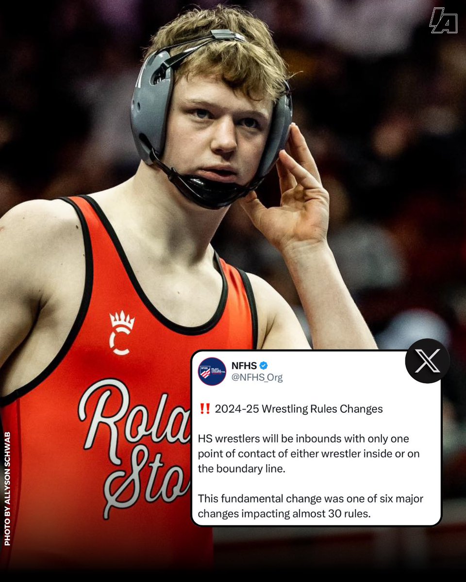 IAwrestle's tweet photo. Big changes coming to high school wrestling!

3️⃣point takedowns 
4️⃣ point near falls 
1️⃣ point of contact 

What you think? 👍🏼 or 👎🏼

#iahswr https://t.co/fSU8xAsw1C