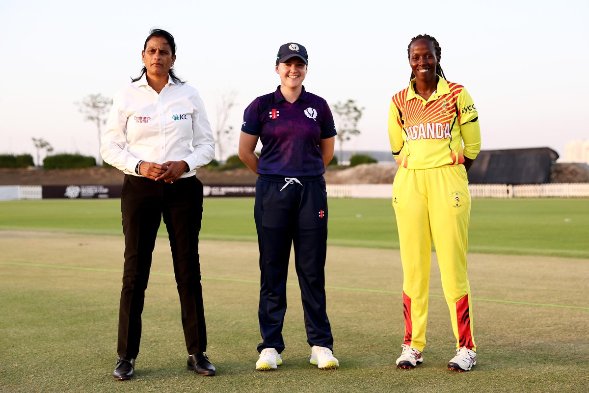 Toss updates from the ICC Women's #T20WorldCup Qualifier 2024 🪙 🔸 Uganda opt to bowl first against Scotland 🔸 Zimbabwe opt to bat first against Vanuatu Watch live and FREE on ICC.tv in selected territories, and on Fancode in India and the subcontinent 📺