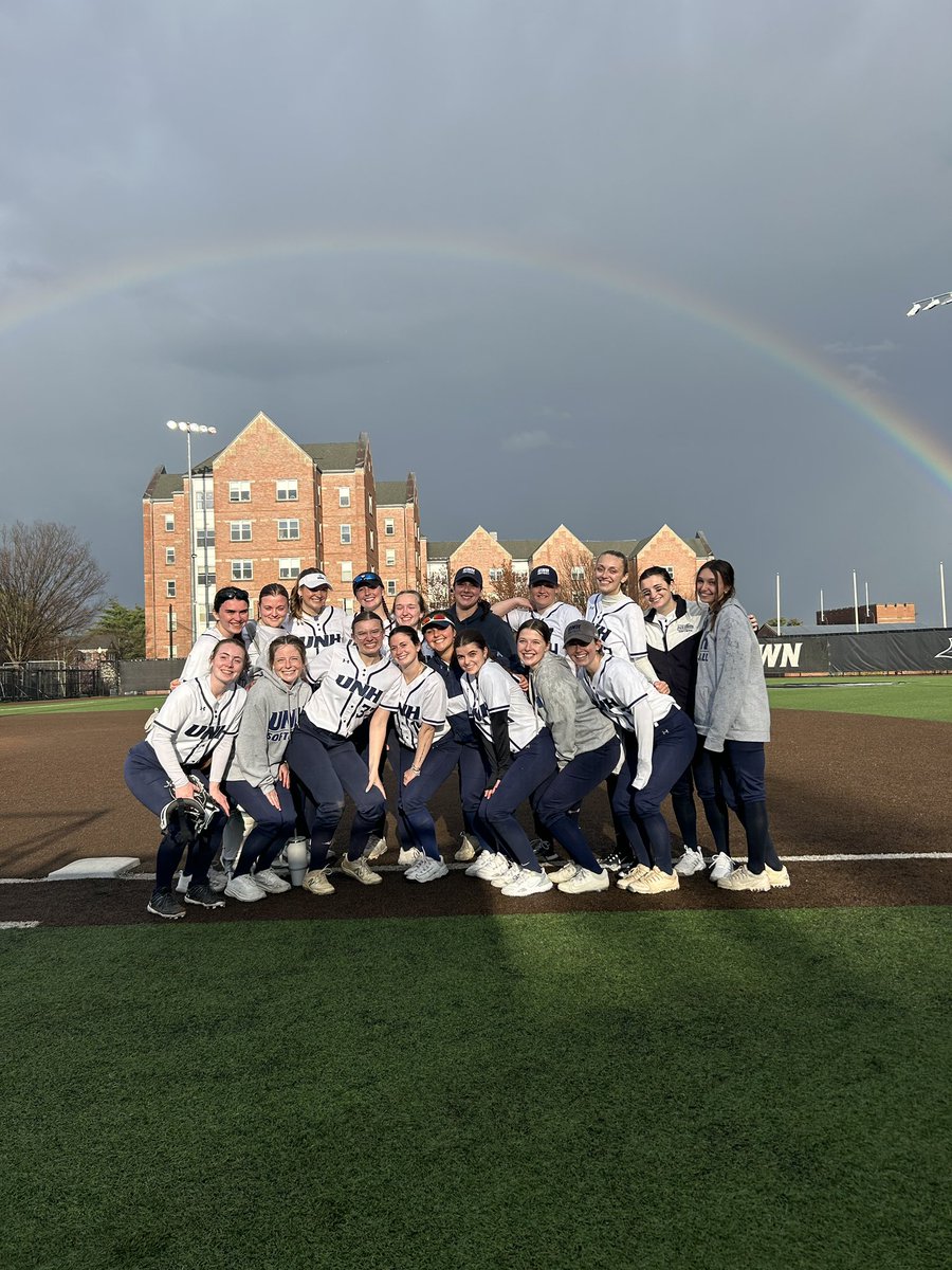 c_gardner42's tweet photo. a very short season for me unfortunately with a hospitalization and other busy times this semester. but fortunately got to travel with my team to providence and split the two games with an incredible extra innings win. see you in the fall 🐾💙🤍 https://t.co/TBgtjkOYeZ