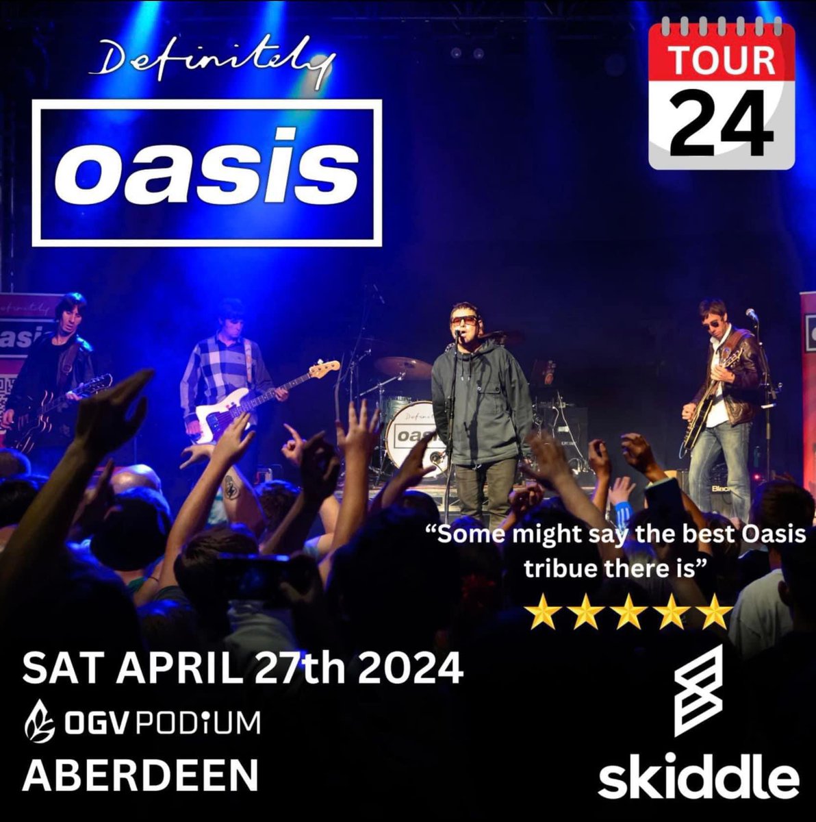 Sell out incoming!😎

Yesss you’re reading that correctly, it’s going to be a belter this Saturday at OGV Podium Aberdeen🙌🏻

LAST TICKETS REMAINING: skiddle.com/whats-on/Aberd… 🔗

#definitelyoasis #oasis #tributegig #aberdeen #aberdeenshire #ogvpodium