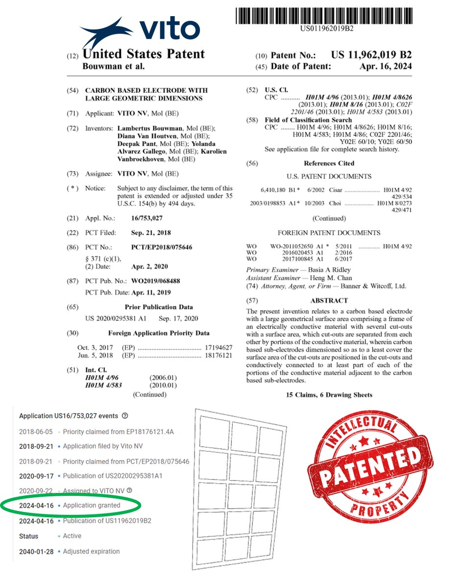pantonline's tweet photo. Our upscaled gas diffusion electrode patent from @VITObelgium has also secured approval from the US Patents Office! #CCU #electrode #electrocatalysis #GDE #MicrobialFuelCell
https://t.co/Dng9KjTCB4 https://t.co/6cvMooiwMe