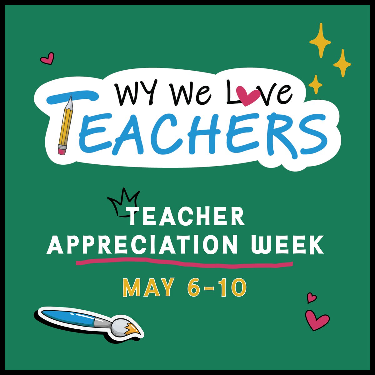 #TeacherAppreciation Week is May 6–10, and the #WyDeptEd is celebrating #WYWeLoveTeachers! #Wyoming teachers innovate education to best meet the needs of students and families. Learn how you can show your support: edu.wyoming.gov/blog/memo/04-2… #ThankATeacher #WyoEdChat
