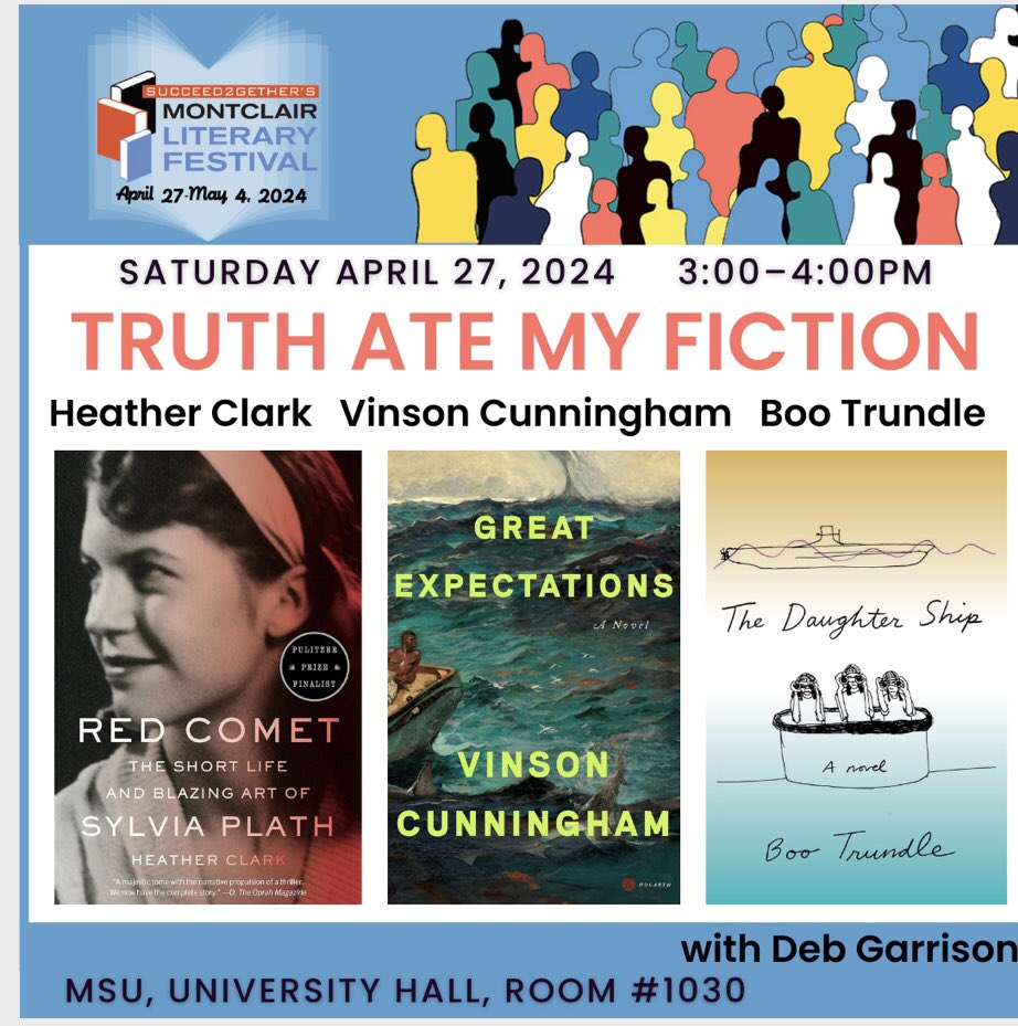 I’ll be speaking this Saturday at the Montclair Literary Festival about the relationship between truth and fiction in Plath’s work and (maybe) my own forthcoming novel, The Scrapbook, based partly on my grandfather’s WW2 experience. succeed2gether.org/april27-msu/