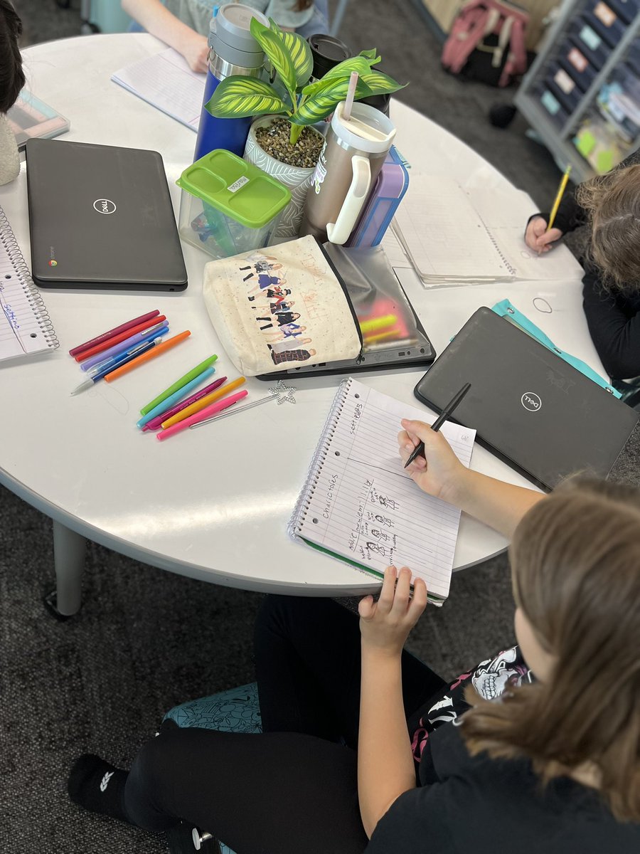 Miss_Howe7's tweet photo. 4th graders at Minett are LOVING our new graphic novels unit. They’re working hard at doodling and dreaming about their characters for their own graphic novels! https://t.co/h8YmM1fzPM