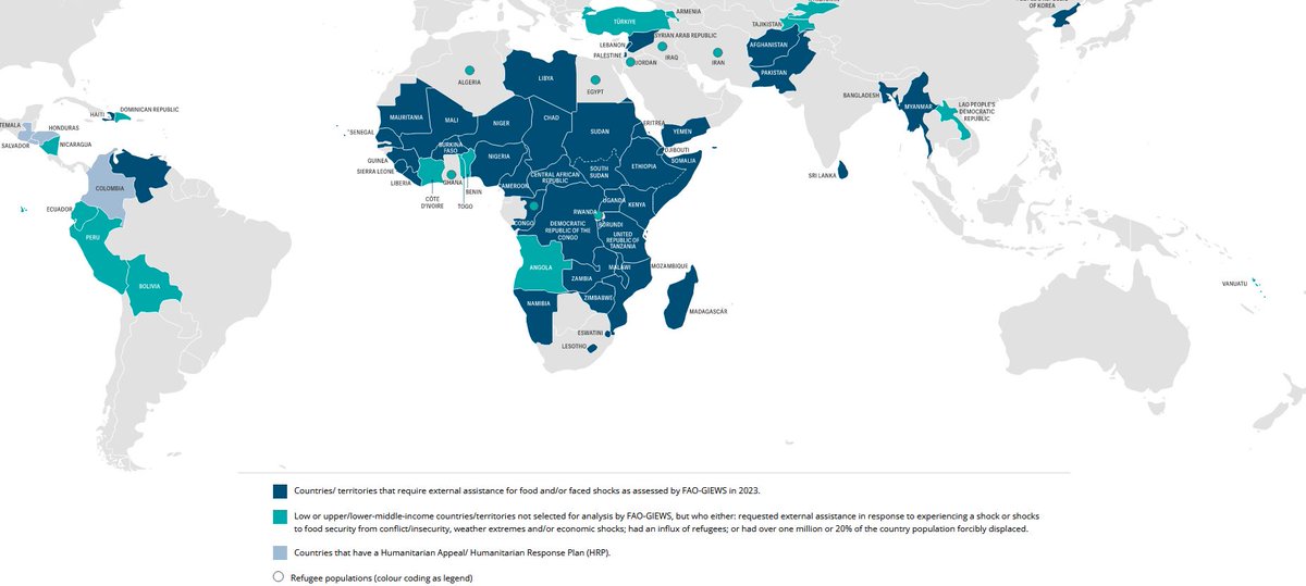 A wake-up call. The number of people threatened by #hunger in the world has never been so high. In 2023, 281 million people in 59 countries were facing acute #foodinsecurity. A hungry mob is an angry mob... More here: buff.ly/3JymwMF
#stophunger