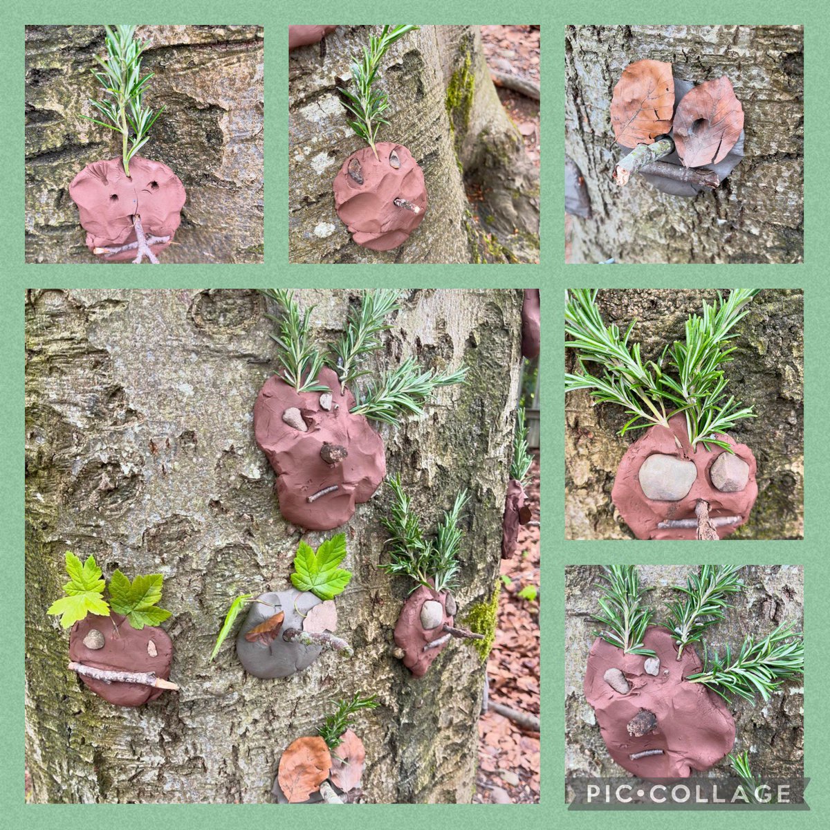 The children in Early Years had a wonderful Forest School session with Miss Lee this afternoon! They made nature clay faces, decorated with finds from our garden!🌿🌸#BWPForestSchool #BWPArt
