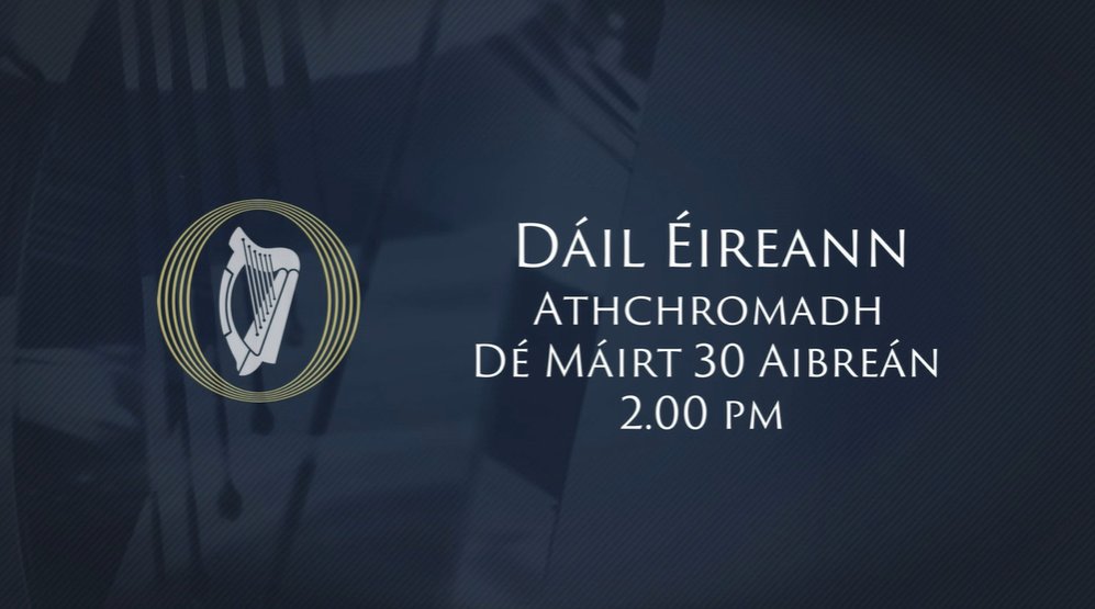 #Dáil Éireann has adjourned for this evening and will resume at 14.00 on Tuesday, 30th of April 2024 #SeeForYourself #FéachTúFéin