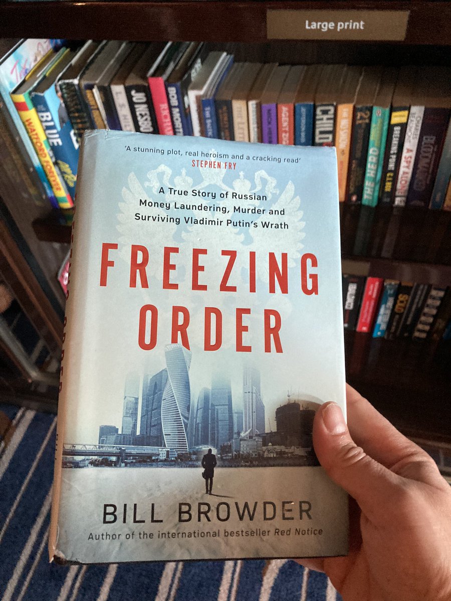 Found this in the P&O Brittania library. I have already read this marvellous book by @Billbrowder and recommended it to other members on the ship, because people need to know how bad russia is. @Billbrowder you’re my hero.