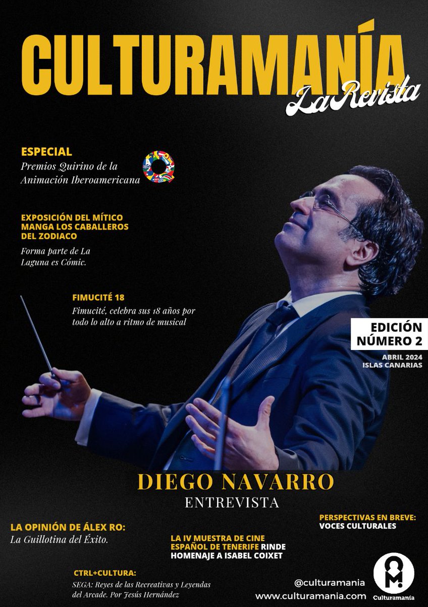 📚Ya está disponible la nueva edición de nuestra Revista Digital. Entrevista especial a @dnavarroreyes , 18 años de @fimucite y mucho más. 📲 Descarga gratuita aquí: culturamania.com/wp-content/upl… #Canarias #Culturamanía #RevistaDigital