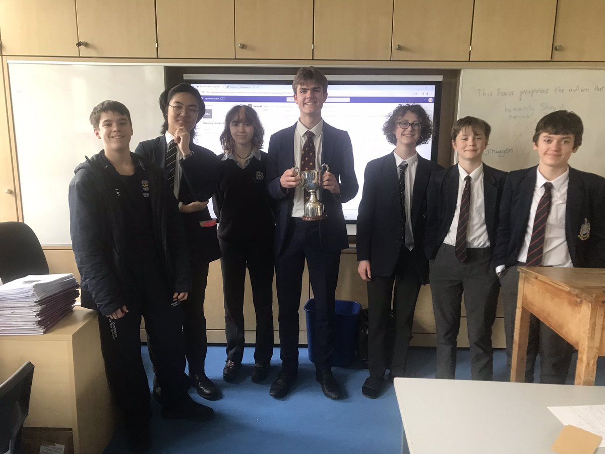 PockMiddle's tweet photo. Gruggen win House Debating 2024! They successfully argued humanity should NOT populate Mars, narrowly beating a brave Hutton performance. https://t.co/FXtHnhquv0