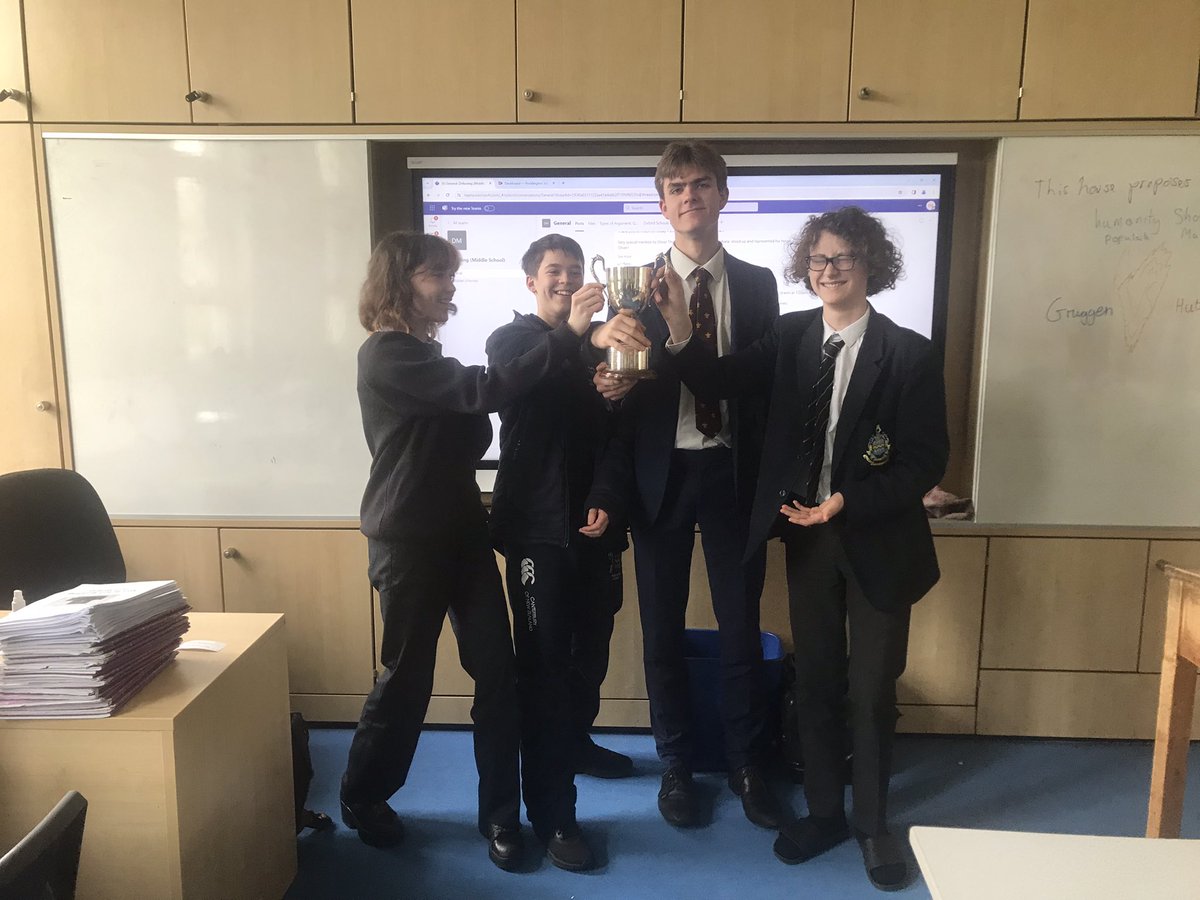 PockMiddle's tweet photo. Gruggen win House Debating 2024! They successfully argued humanity should NOT populate Mars, narrowly beating a brave Hutton performance. https://t.co/FXtHnhquv0