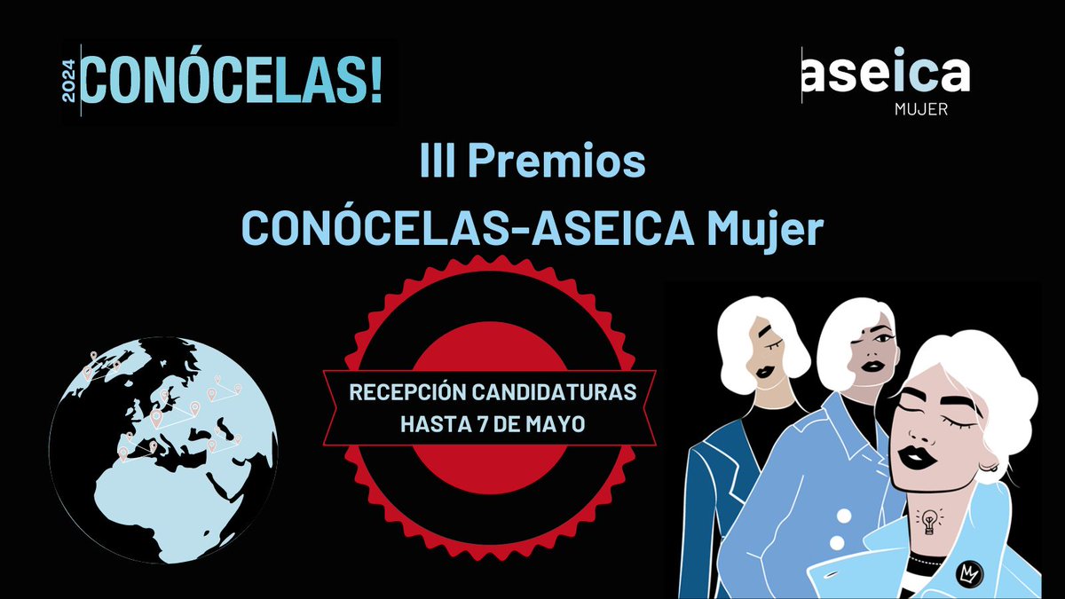 ✅III Premios #CONÓCELAS ASEICA-Mujer🕵️‍♀️🔎 ¡Todavía estás a tiempo para presentar tu candidatura! 📅Hasta el 7 de MAYO‼️ Dos categorías: 📍4⃣0⃣Premios 'Con nombre de Mujer' a la Labor de las Investigadoras 📍3⃣Premios a los centros educativos ℹ️: aseica.es/investigacion/…