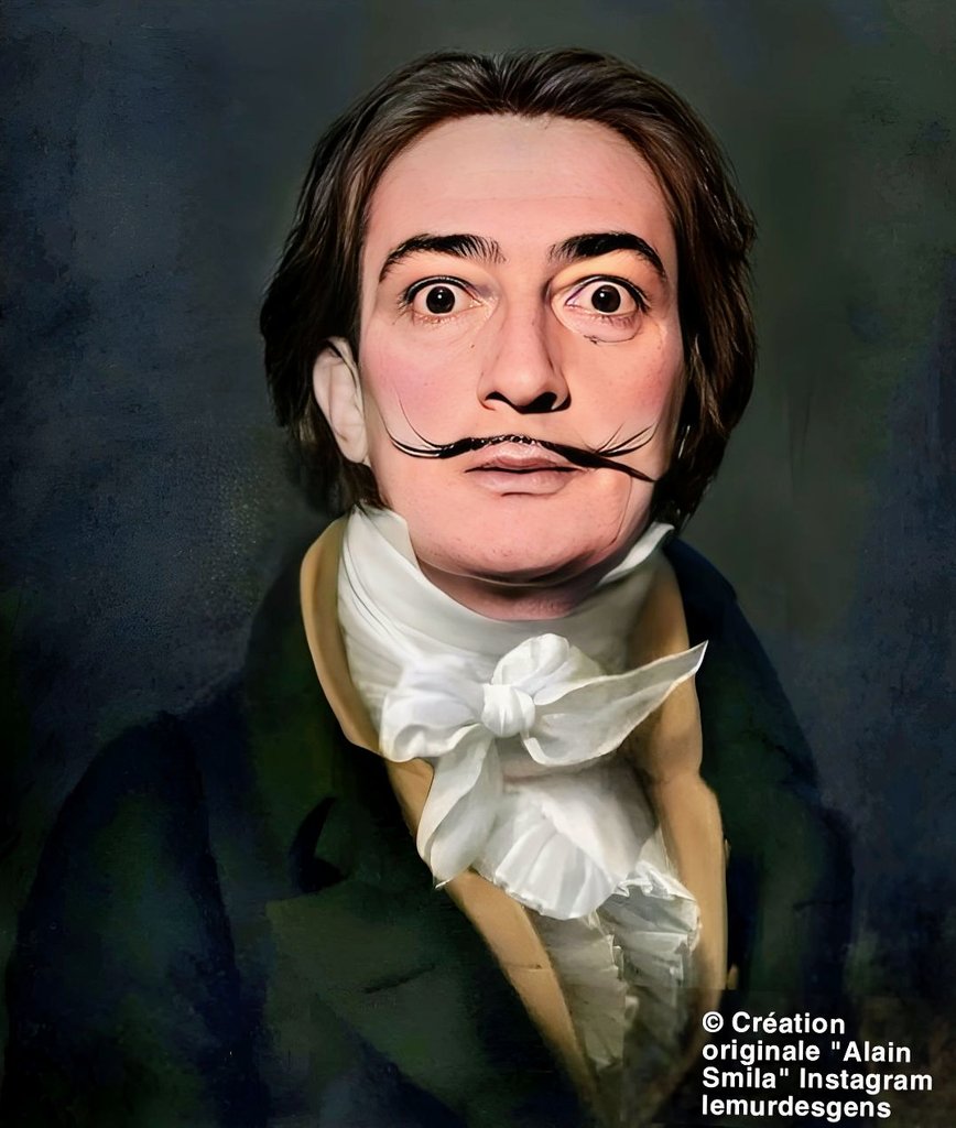 #SalvadorDalí  C'est cette expression qui m'intéresse 😉😋🤣

© Création unique 'Alain Smila' Paris 🇨🇵
Actuellement sur ma page Instagram LEMURDESGENS 😋