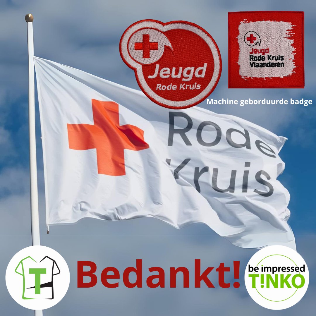 Dag van het Rode Kruis 👍

#tinko #varsenare #brugge #jabbeke #dagvanhetrodekruis #rodekruis #bedankt #vrijwilligers #machinegeborduurdebadges #vlag #logo #borduren #custommade @RodeKruis @RodeKruisVL