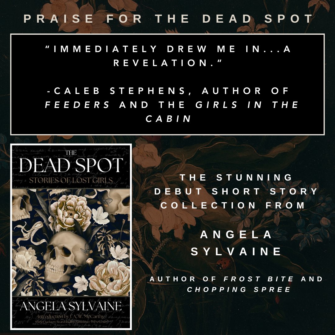 Less than a month until my collection THE DEAD SPOT comes out, so it’s time for another blurb! This one is from @cstephensauthor, an incredibly talented fellow Coloradoan with a penchant for creatures (have you read Feeders, yet?) I’d love to get some preorders! 🔗 in bio🖤