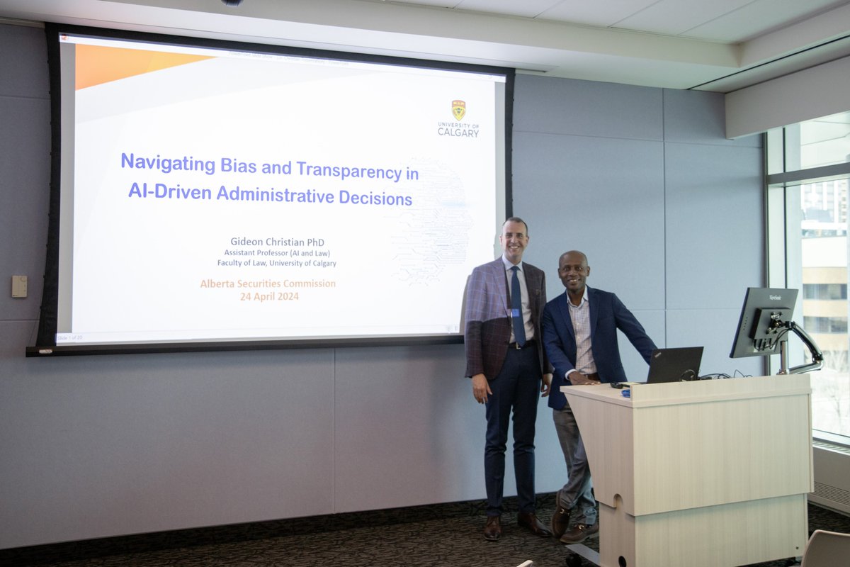 It was a pleasure to present my research on #AI in administrative decision-making to a full audience @ASCUpdates's Expert Speaker Series at the invitation of my good friend and former office neighbour @UCalgaryLaw, Dr. @ryanjclements