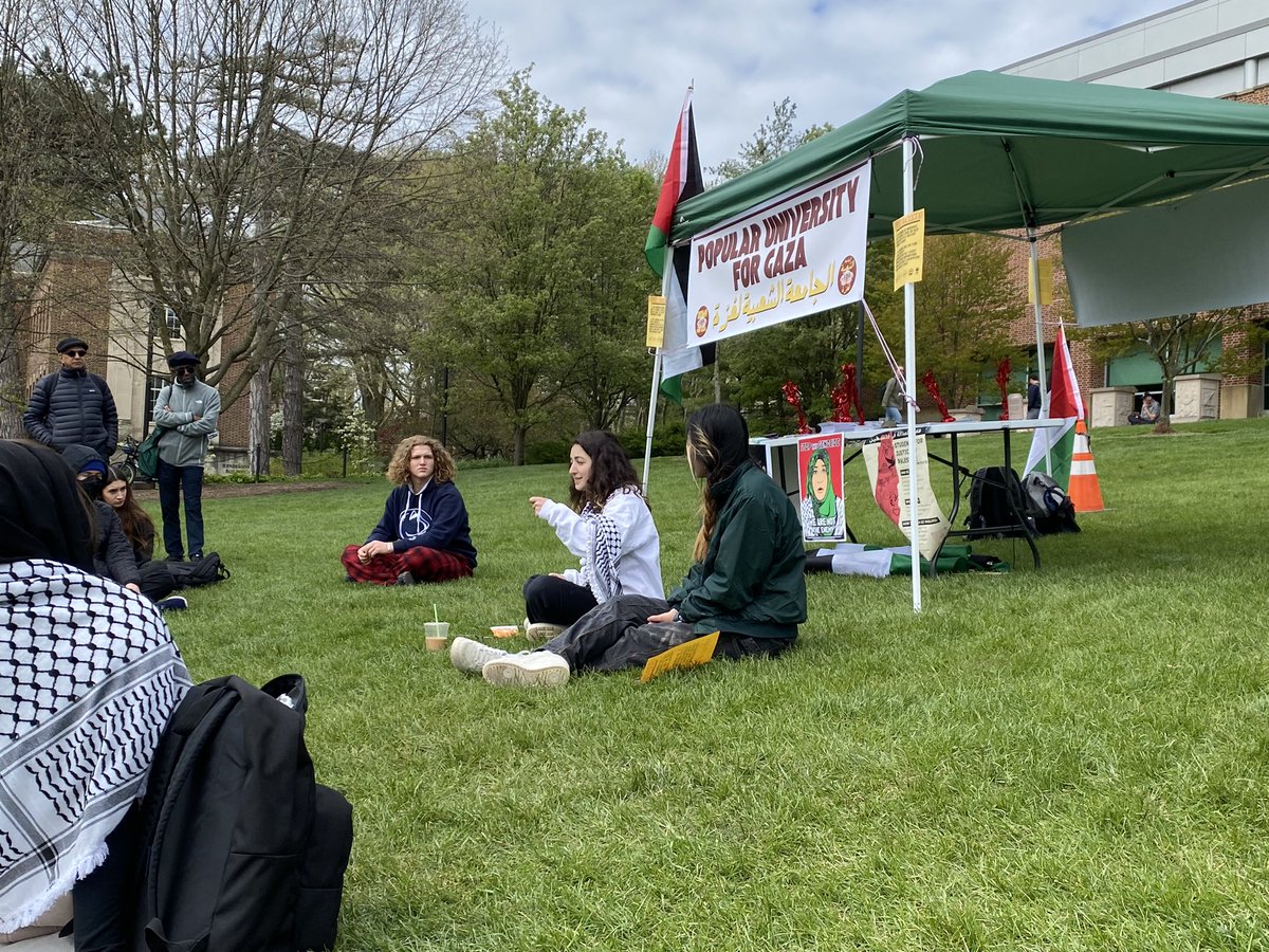 “We are doing the Popular University for Gaza to say that this is our campus.” Penn State Students for Justice in Palestine are protesting on the HUB lawn. Follow along with me, @emnaysmith and @danielarswhite reporting for @DailyCollegian