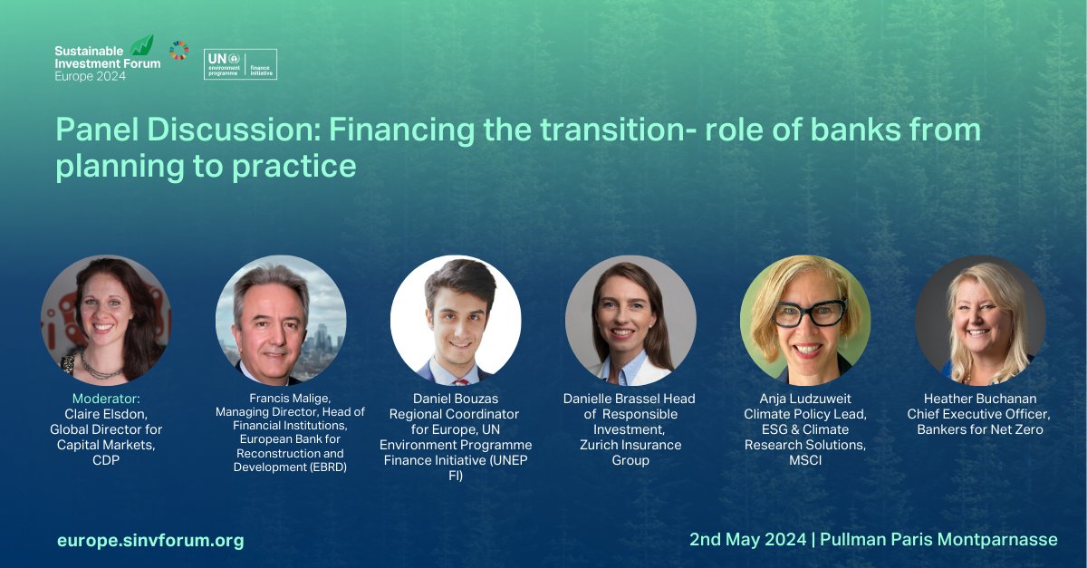 Hosted by @Climate_Action_ and @UNEP_FI , The Sustainable Investment Forum Europe 2024 is taking place next week and promises to be a key platform for open dialogue with the sustainable investment sector. Our Director of Capital Markets will be speaking on how banks can finance…