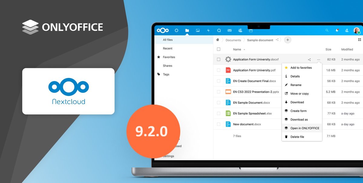 #ONLYOFFICE connector for @Nextclouders is now compatible with Nextcloud 29 🆙 Get the app 👉apps.nextcloud.com/apps/onlyoffice
