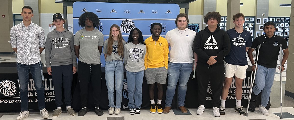 It's a privilege to be part of a high school college signing ceremony to honor young adults who have worked hard &amp; had an impact on their respective teams &amp; school community.  We wish you the best as you continue to the next level! #lionpride #lionproud