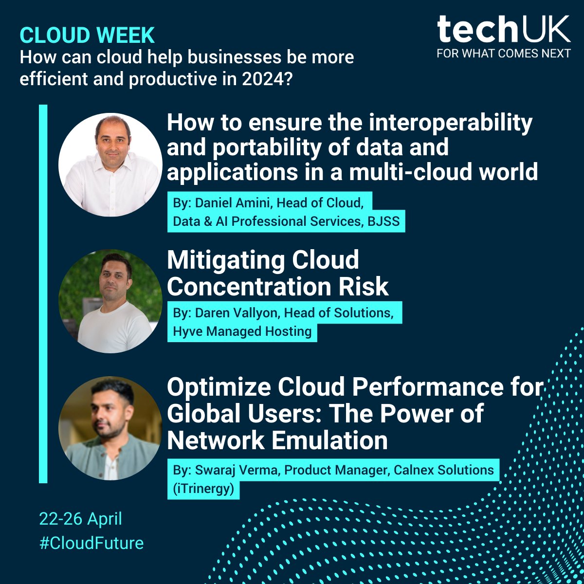 ❗💡Interested in getting the most from your multicloud? Check out these @techUK Cloud Week blogs from @Hyve @BJSSLtd @CalnexSolutions ☁️✅ 👉 Learn more: ow.ly/oLxw50RobaH