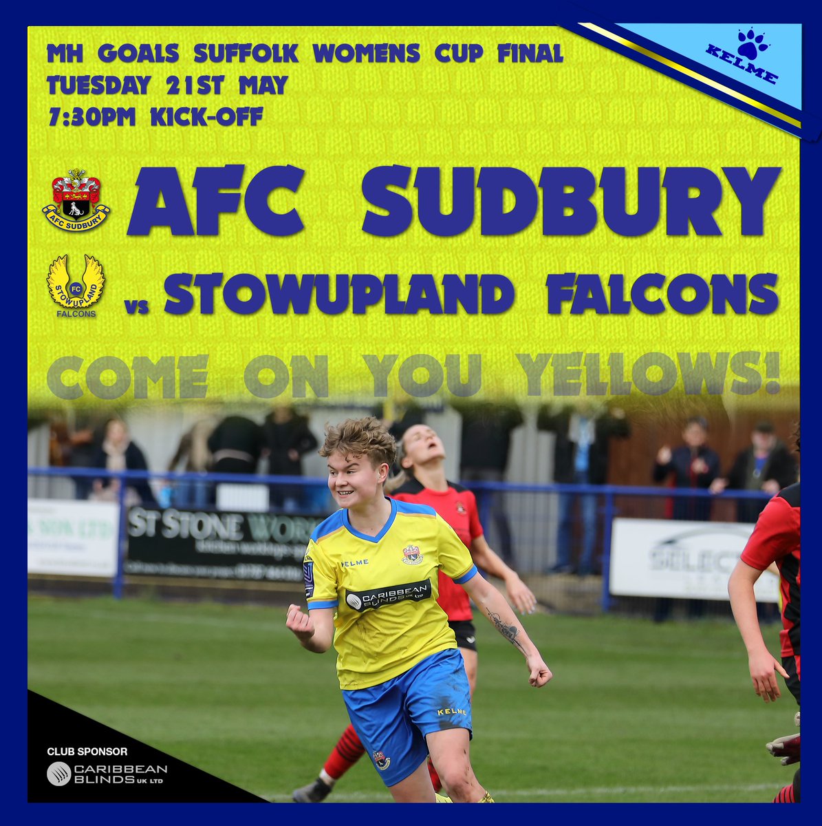 Under 4 weeks until our @SuffolkFA Cup Final clash with @StowFalcons 
Full details of ticketing and travel details to come next week.
Come on you Yellows