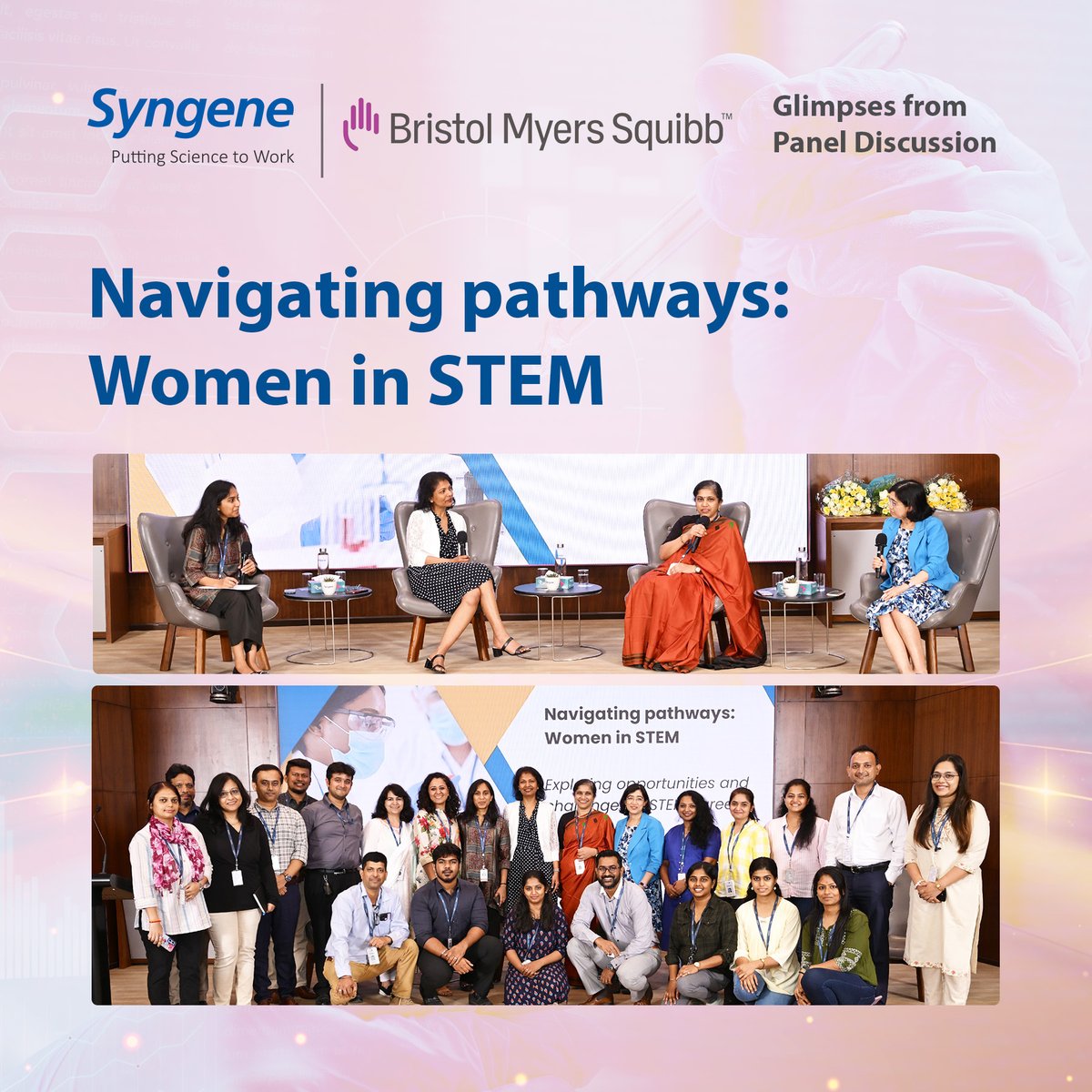 Syngene was thrilled to host an enlightening discussion 'Navigating pathways: Women in STEM', an immersive exploration into the world of #STEM through the experiences of successful women leaders.

#Syngene #WomenInSTEM #STEMCareers

1/4