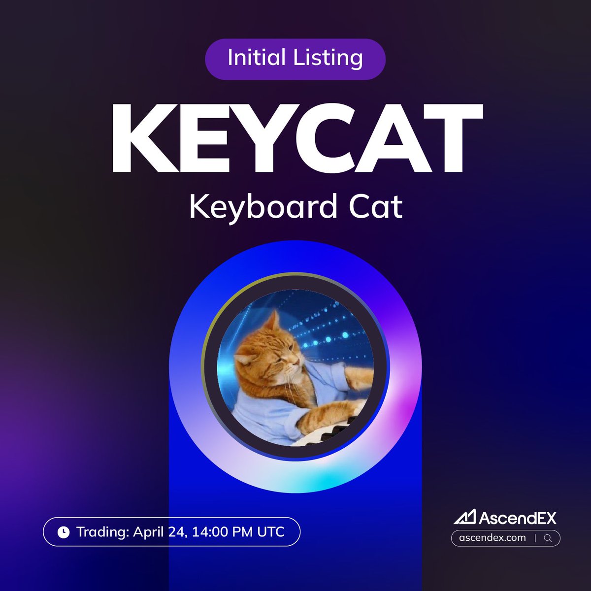 💥AscendEX, Türkiye'nin en büyük @KeyboardCatBase ($KEYCAT) KEYCAT/USDT işlem çifti altında listeleniyor. ✅Yatırma: açıldı ✅Ticaret: 24 Nisan, 14:00 UTC ✅Çekilme: 25 Nisan, 14:00 UTC 📖Proje Tanıtımı👉 ascendex.com/en/support/art…... #Kripto #KEYCAT #AscendEX