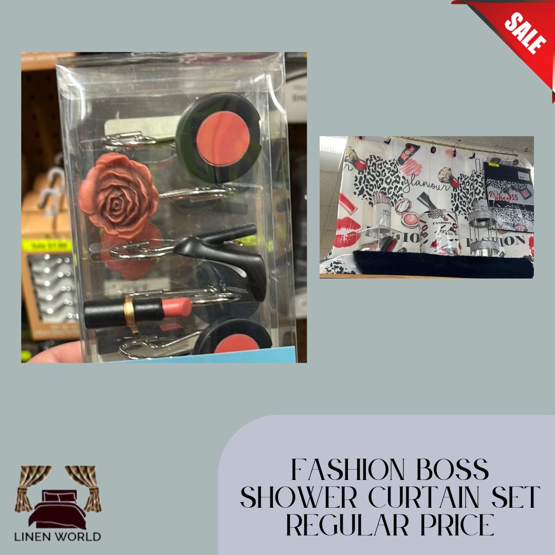 FASHION BOSS SHOWER CURTAIN SET Regular price

Elevate your bathroom game with our Fashion Boss Shower Curtain Set! 💼✨ Who said bathrooms can't be stylish? Get yours now at our regular price and make a statement in every room of your home! #FashionBoss #BathroomUpgrade