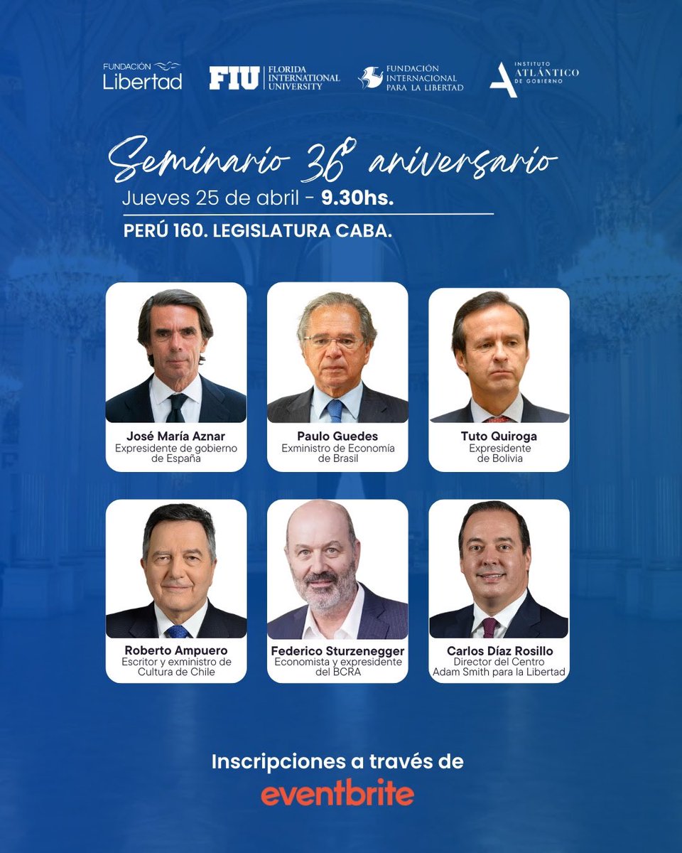 agustindc's tweet photo. Acompañando al ex-Ministro de Economía de Brasil #PauloGuedes en los eventos de la @FundLibertadRos https://t.co/Kv9giOev5n