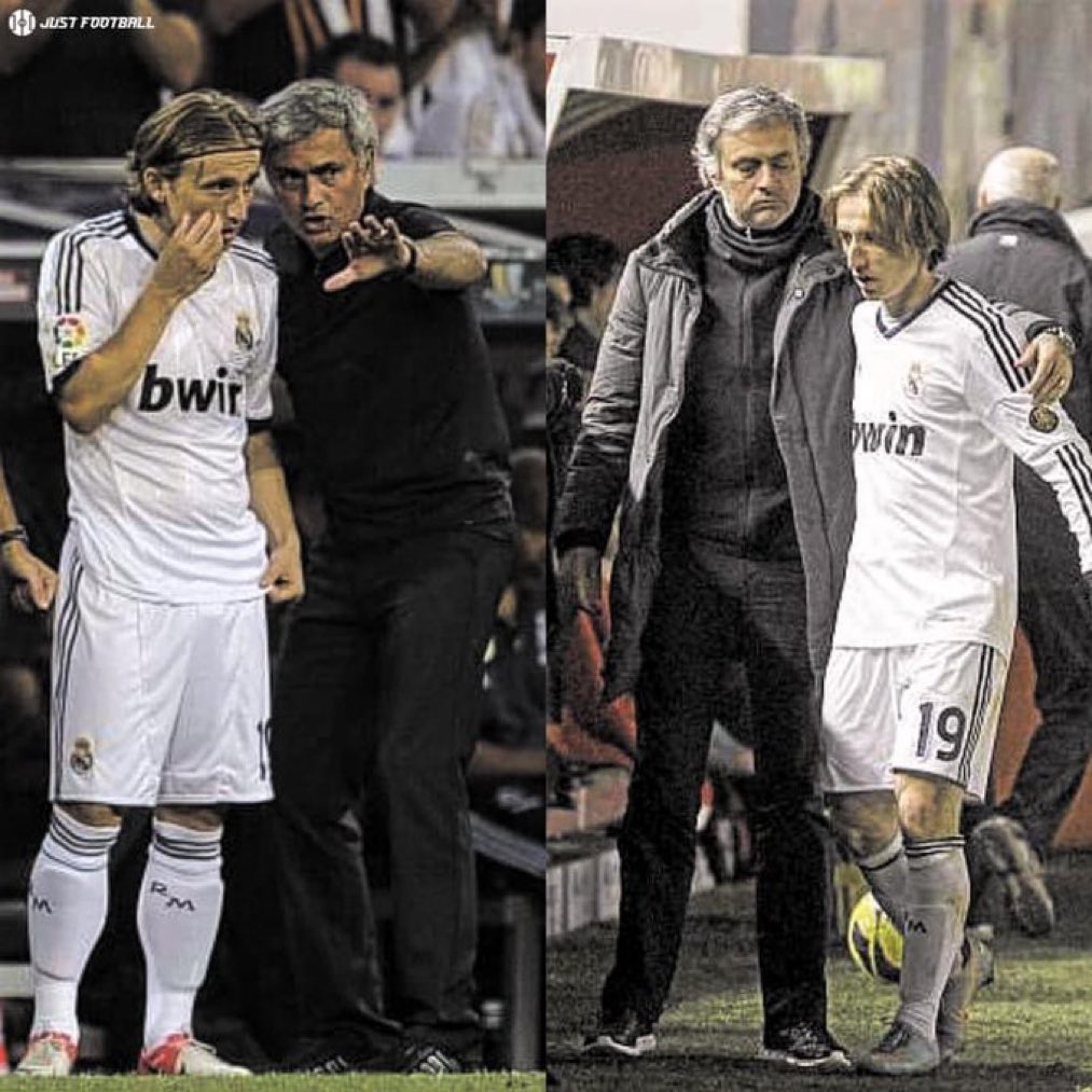 MadridXtra's tweet photo. 🗣️ José Mourinho in 2012: “All I ask Madridistas is to give Luka Modrić time and be patient. He's so good that the Santiago Bernabéu will fall in love with his class.” https://t.co/Q3yZtKOmHq