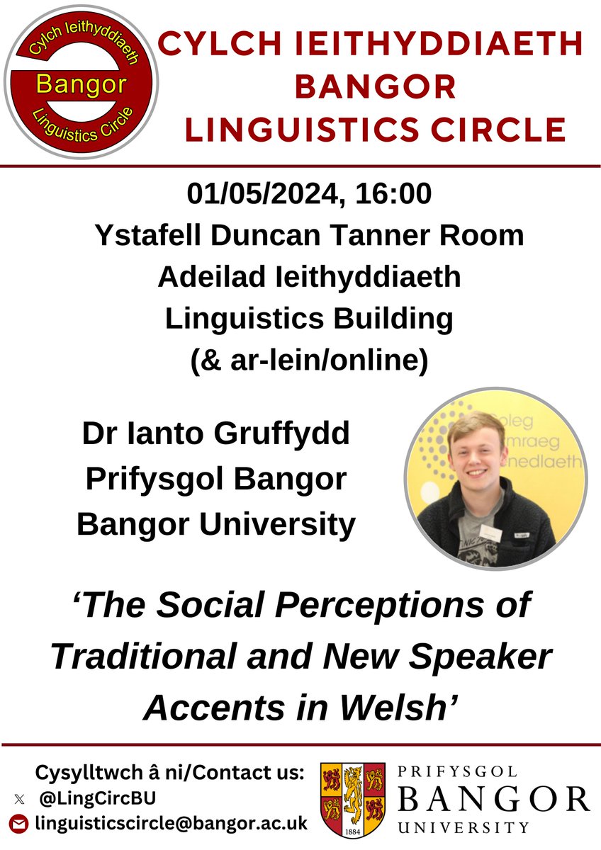 Cylch Ieithyddiaeth Bangor Linguistics Circle tweet media