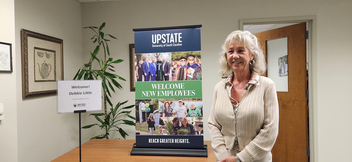 Meet Debbie Little, the newest addition to the Center for Student Success @USCUpstate.  So glad to have you with us, Debbie!! #ReachGreaterHeights #newstaff