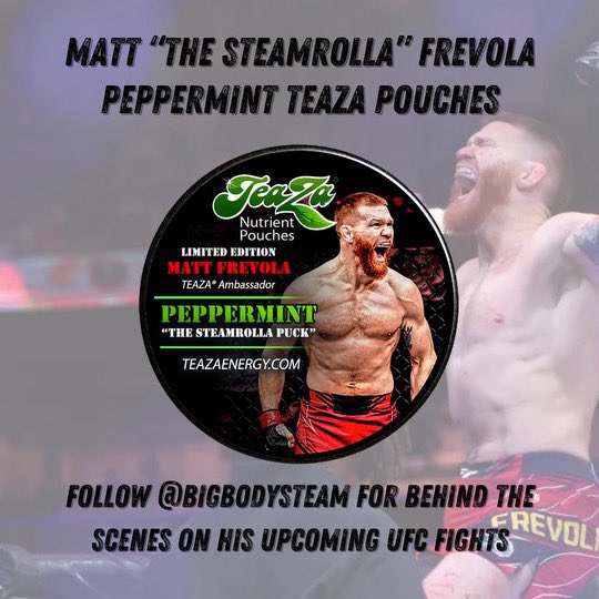 🚨 NEW FLAVOR ALERT 🚨 🍃 My new PEPPERMINT flavor puck with @TeaZaEnergy just dropped 😋 🔋 🔥 If you're looking for a healthy caffeine/dip/energy alternative look no further. 🏃 🏃‍♂️ 🏃 Use code 'STEAMROLLA' at checkout for discount 💰 💪🏼 ⬇️⬇️⬇️ teazaenergy.com/products/matt-…