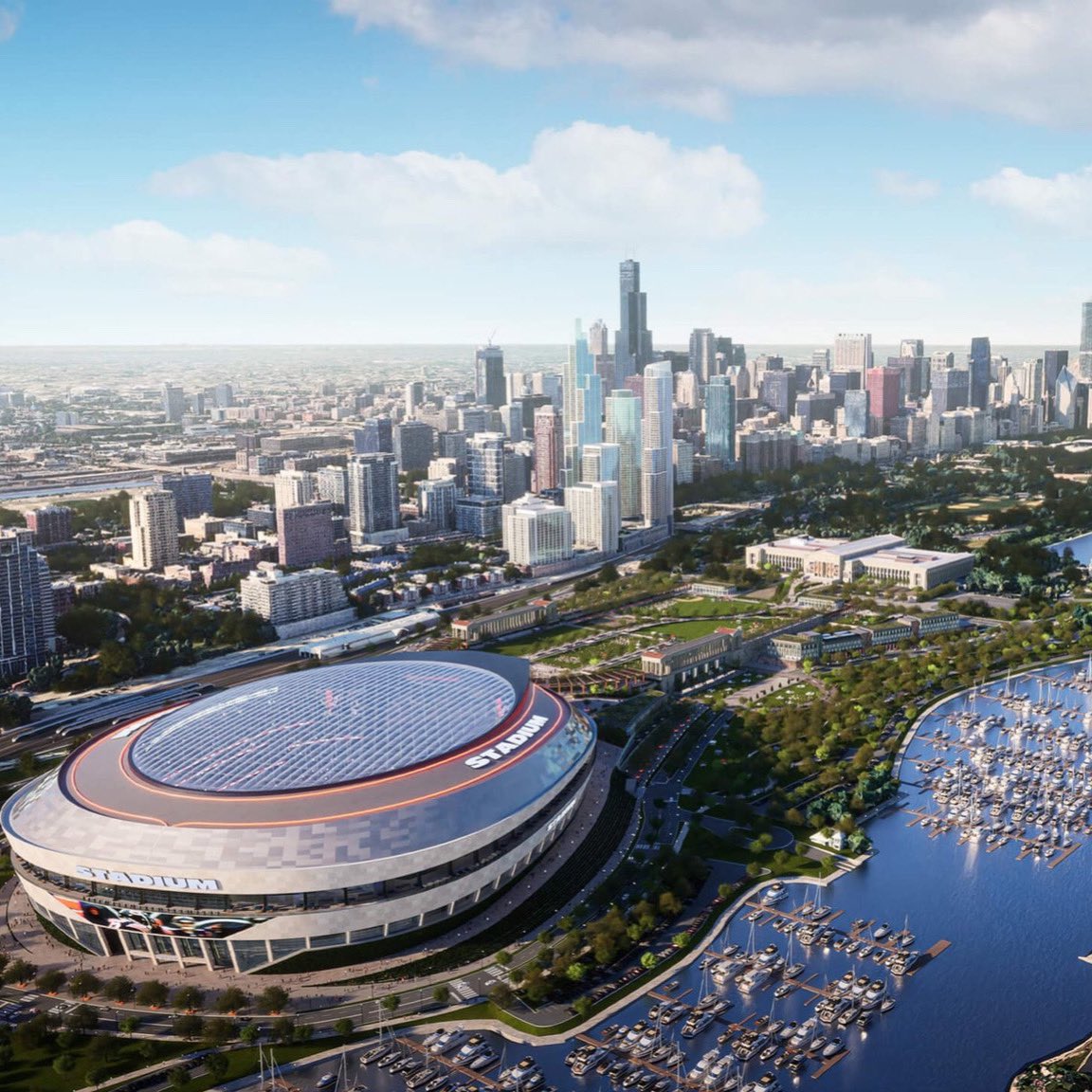 Chicago Bears introduce plans for $4B lakefront stadium 🤯