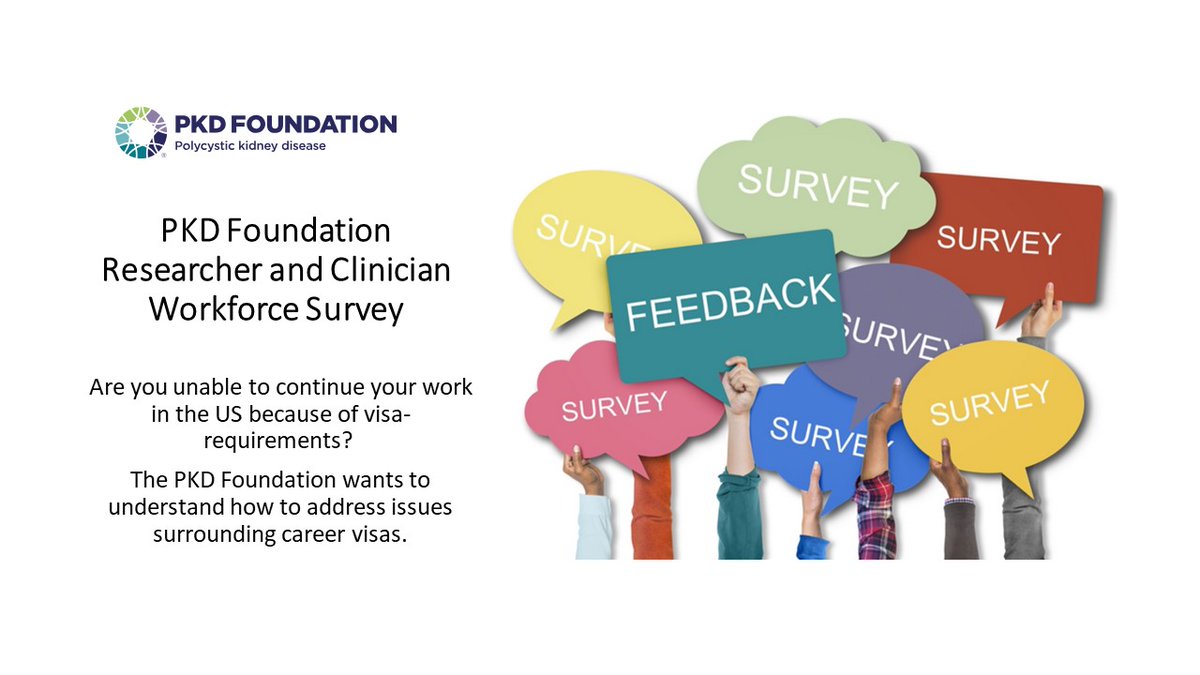 The PKD Foundation wants to address issues surrounding, career visas! Please go to surveymonkey.com/R/99L6VWM to share your experience with US work visa requirements! @PKDResearch #endPKD #PolycysticKidneyDisease
