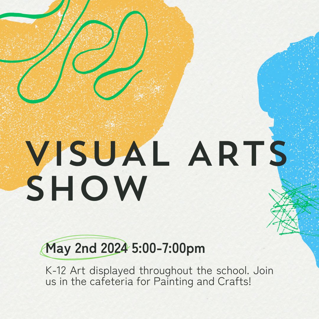 Reminder!!! The Visual Arts Show that was originally scheduled for tonight has been moved to next Thursday, May 2nd, at 5pm in the cafeteria. #caravelacademy #caravelfamily #LearningWithAPurpose #caravelvisualarts