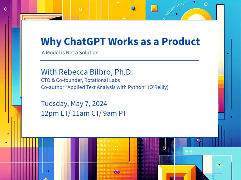 Rotational Labs (@rotationalio) on Twitter photo 📣 Want to learn how to turn #LLMs & #ML models into successful #AI products like #ChatGPT? Join our CTO <a href="/RebeccaBilbro/">RebeccaBilbro</a> PhD to unpack the key ingredients & actionable framework for building impactful AI solutions. Register today 👉 r8l.co/FuByNfuhlEf 📣 Want to learn how to turn #LLMs & #ML models into successful #AI products like #ChatGPT? Join our CTO <a href="/RebeccaBilbro/">RebeccaBilbro</a> PhD to unpack the key ingredients & actionable framework for building impactful AI solutions. Register today 👉 r8l.co/FuByNfuhlEf