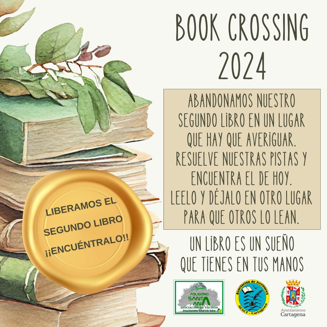 avvpsa's tweet photo. Liberamos hoy el segundo libro de los tres que vamos a poner en circulación para el Book Crossing 2024
.
.
.
#poligonosantaana #construyendobarrio #avvpoligonosantaana #AESCT #diainternacionaldellibro #semanainternacionaldellibro #bookcrossing https://t.co/YvJhGxlprq
