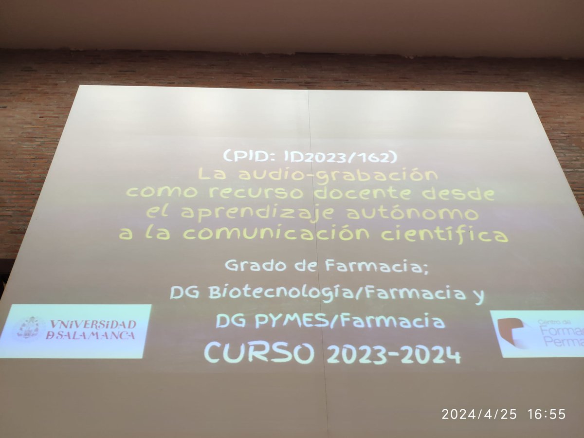 Facultad Farmacia (@FFarmaciaUSAL) on Twitter photo 2024-04-25 15:27:25