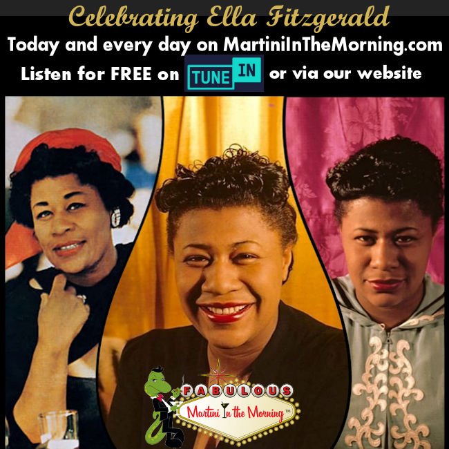 #EllaFitzgerald born 107 years ago today. We celebrate Ella's talent and music every day on MartiniInTheMorning.com radio.
Listen for FREE in the US on <a href="/tunein/">TuneIn</a> here: tunein.com/radio/Martini-…
Please SHARE this post with all your friends. 
#greatamericansongbook