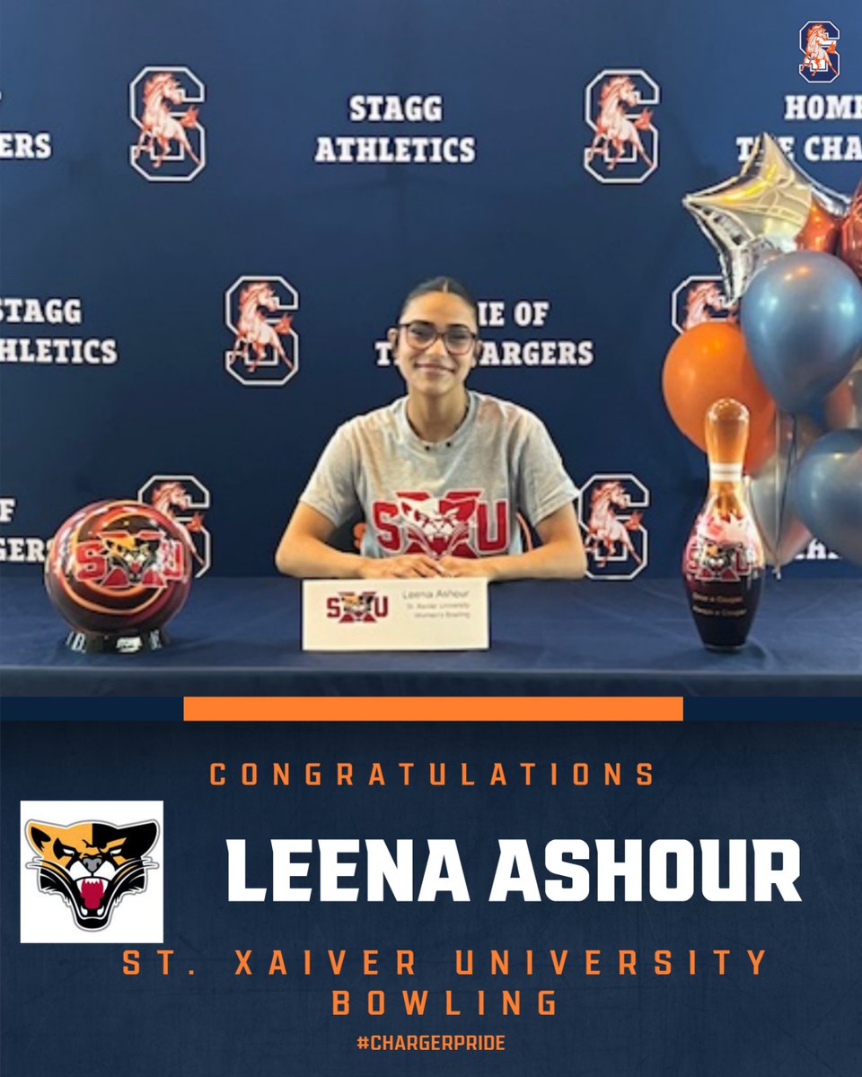 StaggAthletics (@staggathletics) on Twitter photo Congrats to Leena Ashour for signing with SXU for Bowling! #chargerpride <a href="/StaggBowling/">Stagg Bowling</a> <a href="/StaggHighSchool/">Stagg High School</a> Congrats to Leena Ashour for signing with SXU for Bowling! #chargerpride <a href="/StaggBowling/">Stagg Bowling</a> <a href="/StaggHighSchool/">Stagg High School</a>